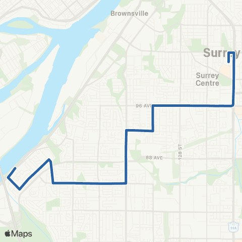 TransLink Surrey Central / Sunbury map