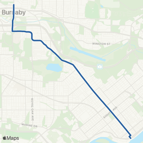 TransLink New West Station / Brentwood Station map