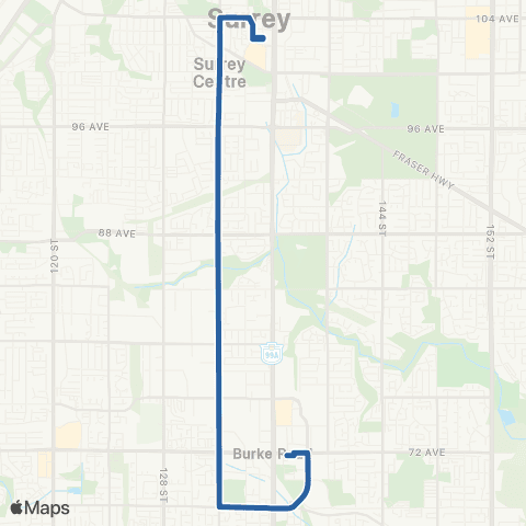 TransLink Newton Exchange / Surrey Central Station map
