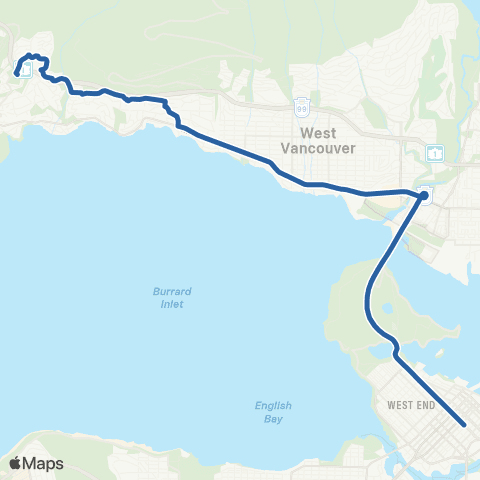 TransLink Caulfeild / Vancouver / Park Royal map