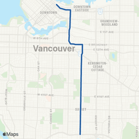 TransLink Fraser / Waterfront Station map