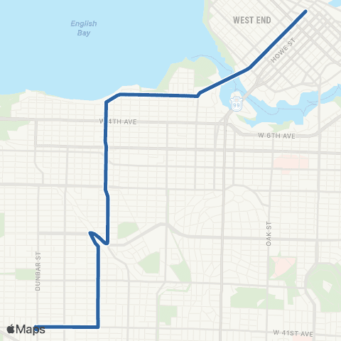 TransLink Macdonald / Burrard Station map