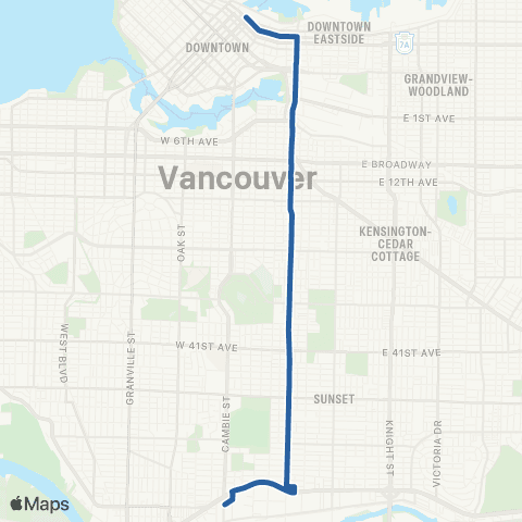 TransLink Main / Waterfront Station map