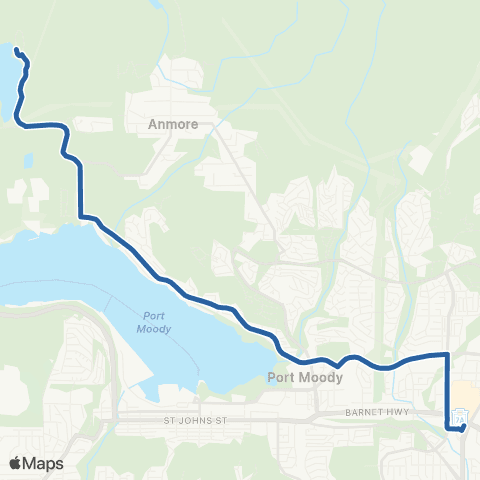 TransLink Coquitlam Central / White Pine Beach map