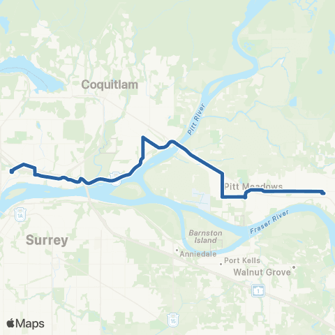 TransLink Haney Place / Braid Station map