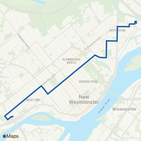 TransLink Braid Station / 22nd Street Station map