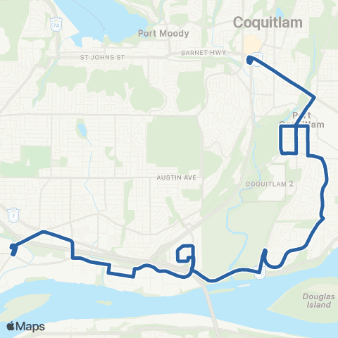 TransLink Coquitlam Central Sta / Braid Sta map