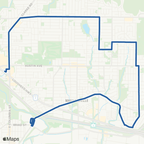 TransLink Braid Station / Lougheed Station map