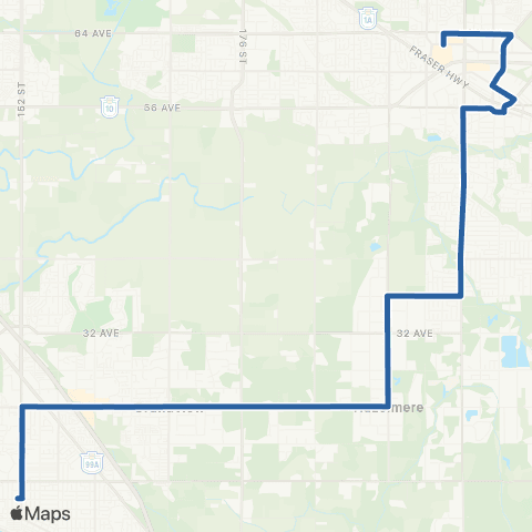 TransLink White Rock Centre / Willowbrook map