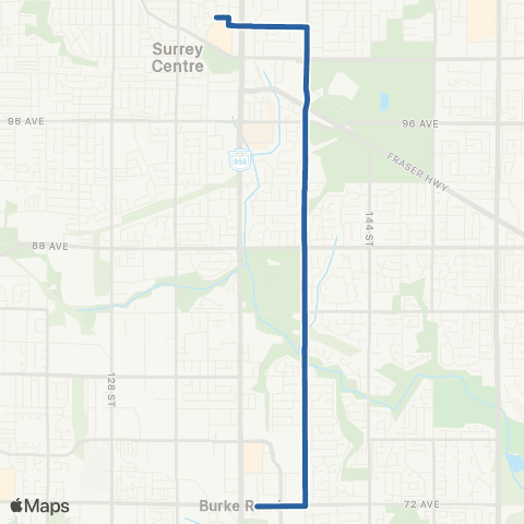 TransLink Newton Exchange / Surrey Central Station map