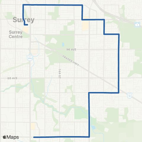 TransLink Newton / Surrey Central Station map