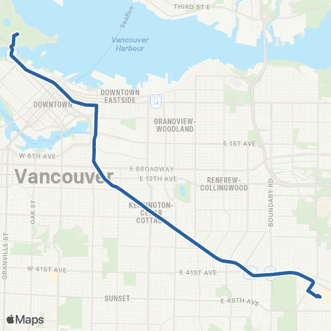 TransLink Metrotown Station / Stanley Park map