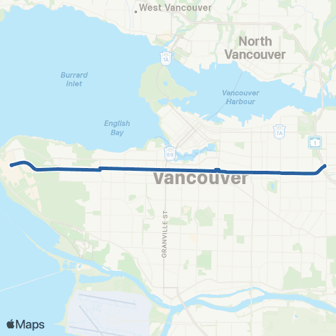 TransLink Commercial / Granville / Alma / UBC map