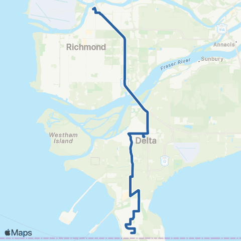 TransLink South Delta / Boundary Bay / Bridgeport map