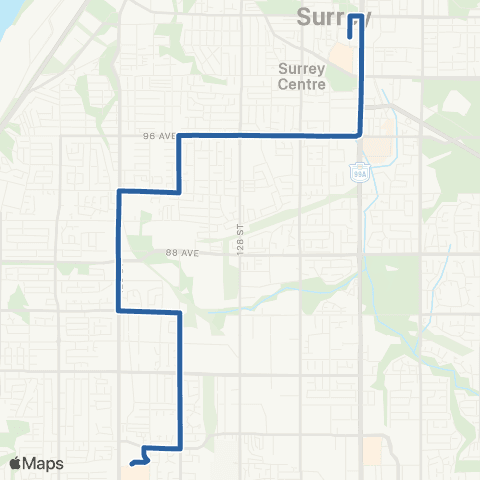 TransLink Surrey Central Station / Scottsdale map