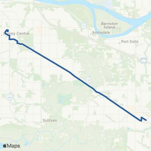 TransLink Langley Centre / Surrey Central Station map