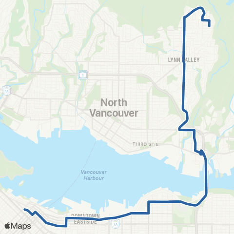 TransLink Upper Lynn Valley / Burrard Station map