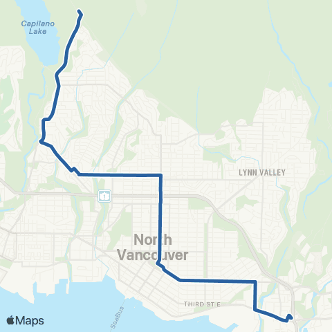 TransLink Grouse Mountain / Phibbs Exchange map