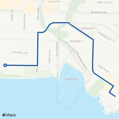 TransLink Harbourside / Lonsdale Quay map