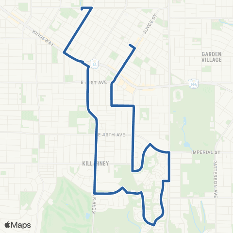 TransLink Joyce Station / 29th Avenue Station map