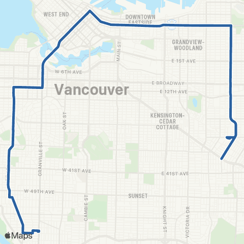 TransLink 29th Avenue Station / Arbutus map