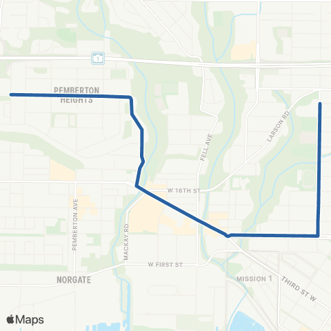 TransLink Carson Graham School Specials map