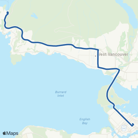 TransLink Horseshoe Bay / Vancouver Express map