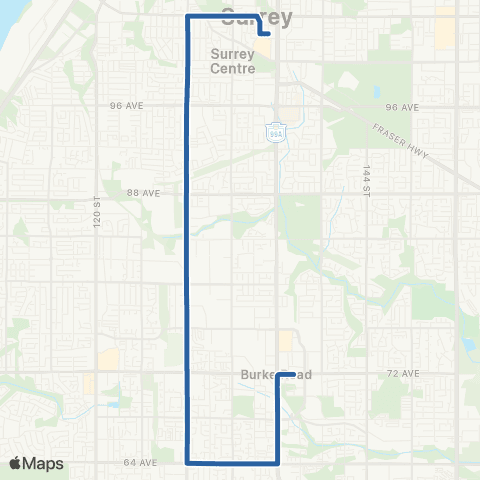 TransLink Newton Exchange / Surrey Central Station map