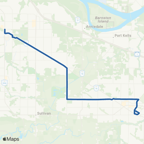 TransLink Langley Centre / King George Station map
