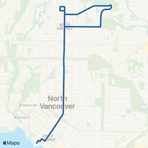 TransLink Upper Lonsdale / Lonsdale Quay map