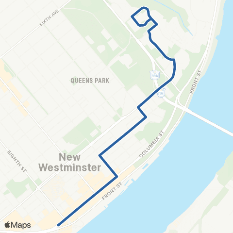 TransLink New Westminster Station / Victoria Hill map