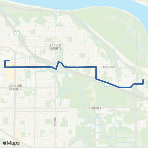 TransLink East Fraser Heights / Guildford map