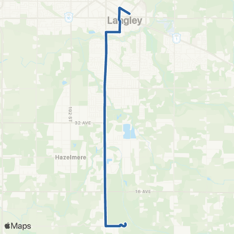 TransLink Campbell Valley / Langley Centre map