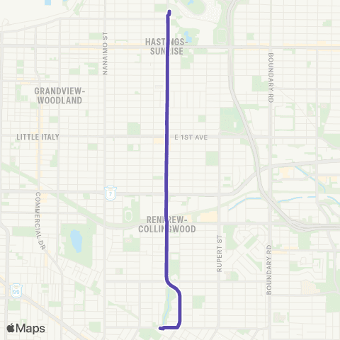 TransLink 29th Avenue Station / FIFA Fan Festival map