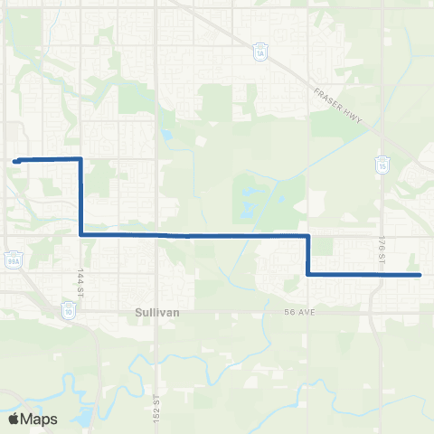 TransLink Lord Tweedsmuir School map