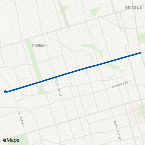 TTC St Clair map