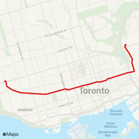 TTC Dundas map