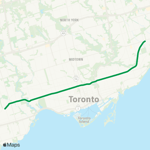 TTC Bloor–Danforth map