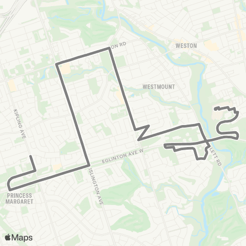 TTC Etobicoke map