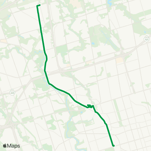 TTC Weston Express map