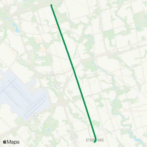 TTC Kipling Express map