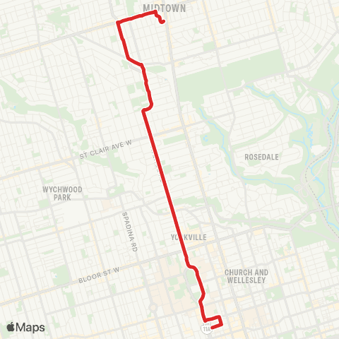 TTC Avenue Rd map