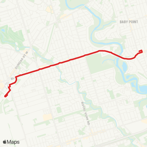 TTC Etobicoke-Bloor map