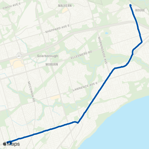 TTC Scarborough map