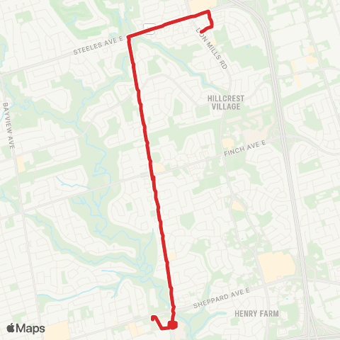 TTC Leslie North map