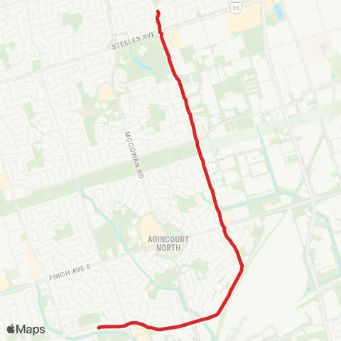 TTC Henry Kelsey - Middlefield map