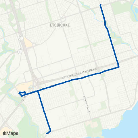 TTC Evans-Brown's Line map