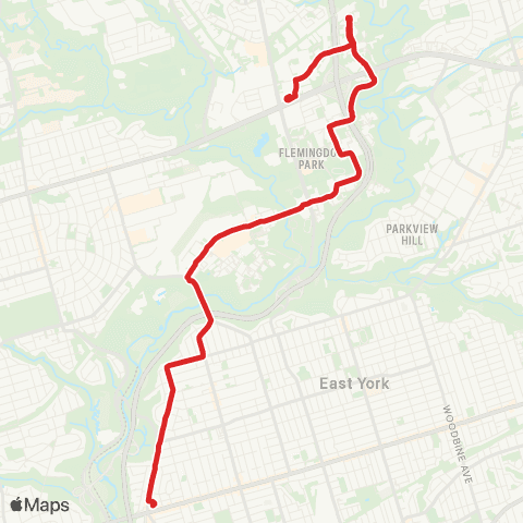 TTC Flemingdon Park map
