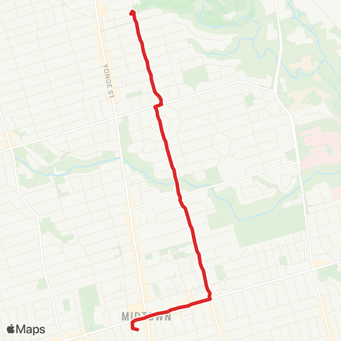TTC Mount Pleasant North map