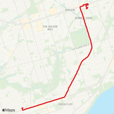 TTC Danforth map